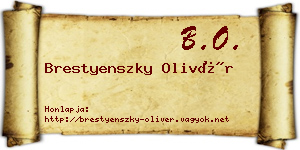 Brestyenszky Olivér névjegykártya